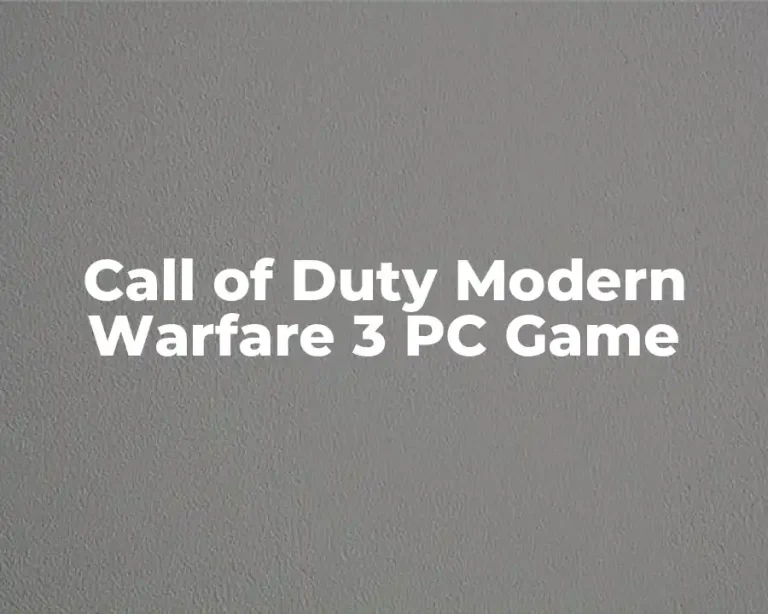Call of Duty Modern Warfare 3 PC Game