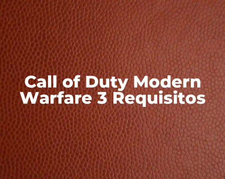 Call of Duty Modern Warfare 3 Requisitos