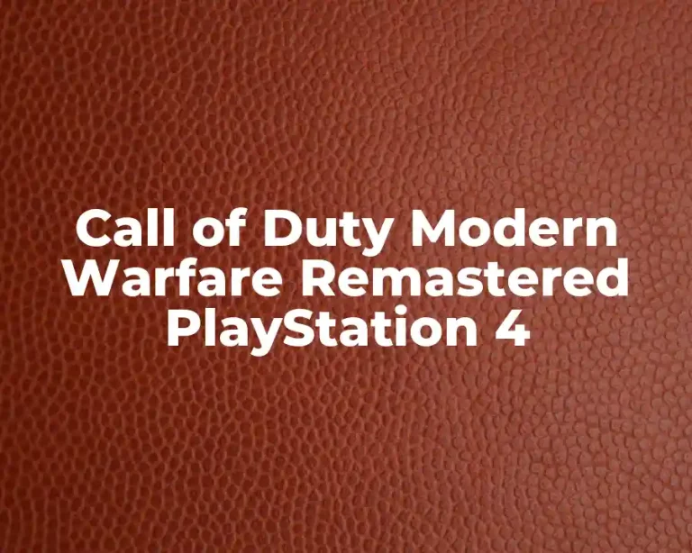 Call of Duty Modern Warfare Remastered PlayStation 4