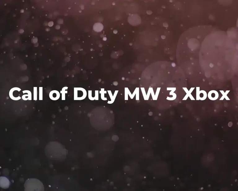 Call of Duty MW 3 Xbox