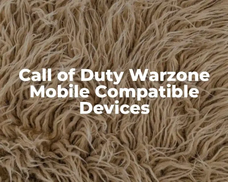 Call of Duty Warzone Mobile Compatible Devices