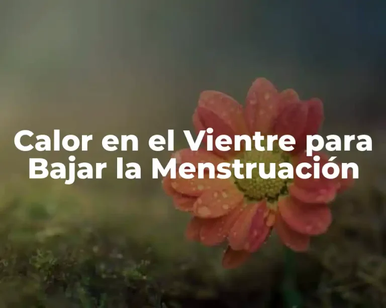 Calor en el Vientre para Bajar la Menstruación