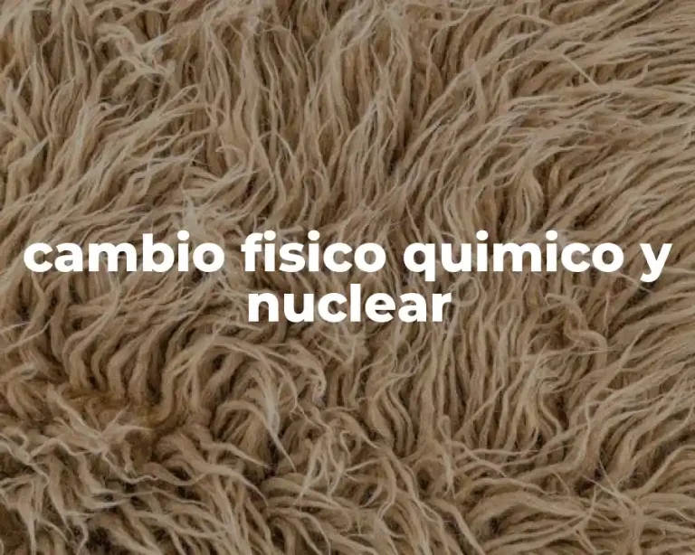cambio fisico quimico y nuclear