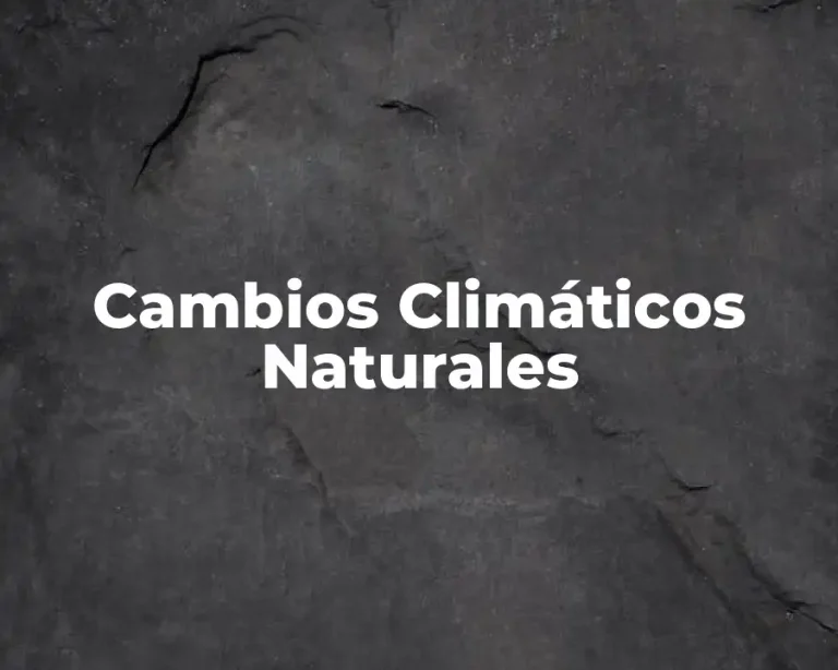 Cambios Climáticos Naturales
