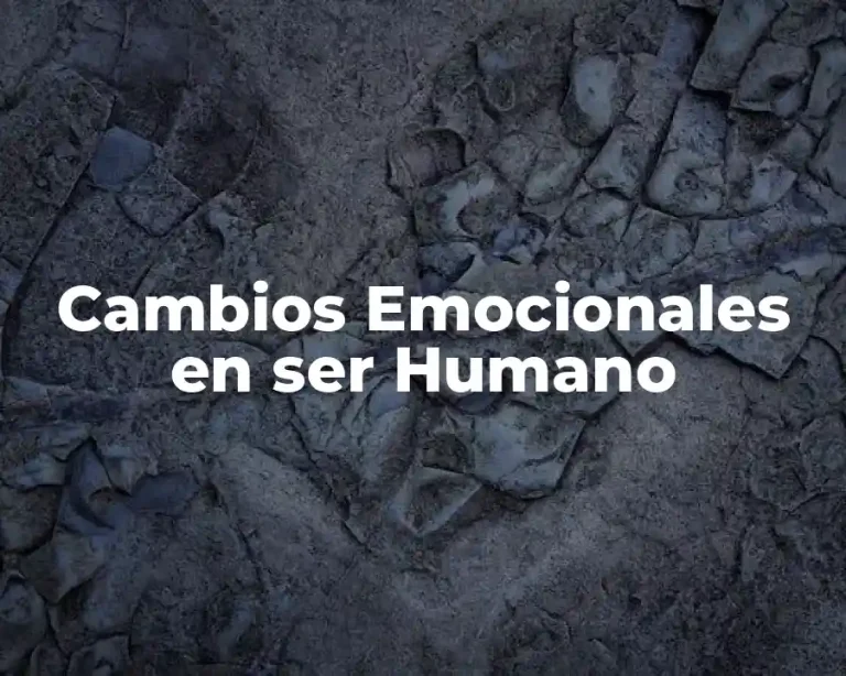 Cambios Emocionales en ser Humano