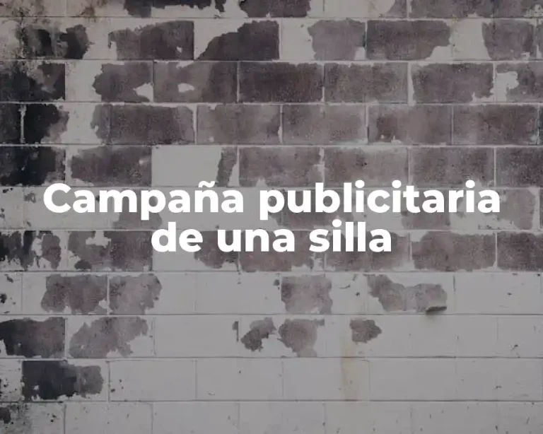 Campaña publicitaria de una silla