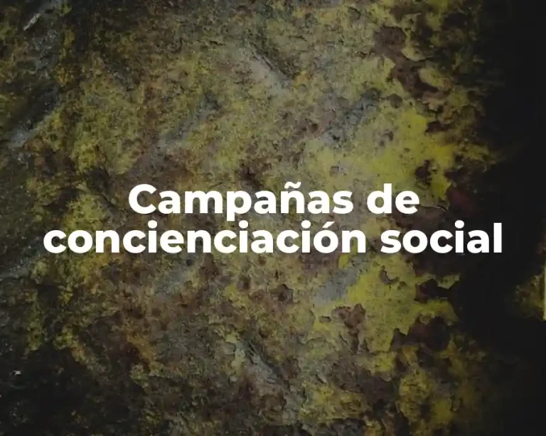 Campañas de concienciación social