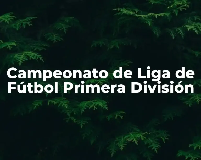 Campeonato de Liga de Fútbol Primera División