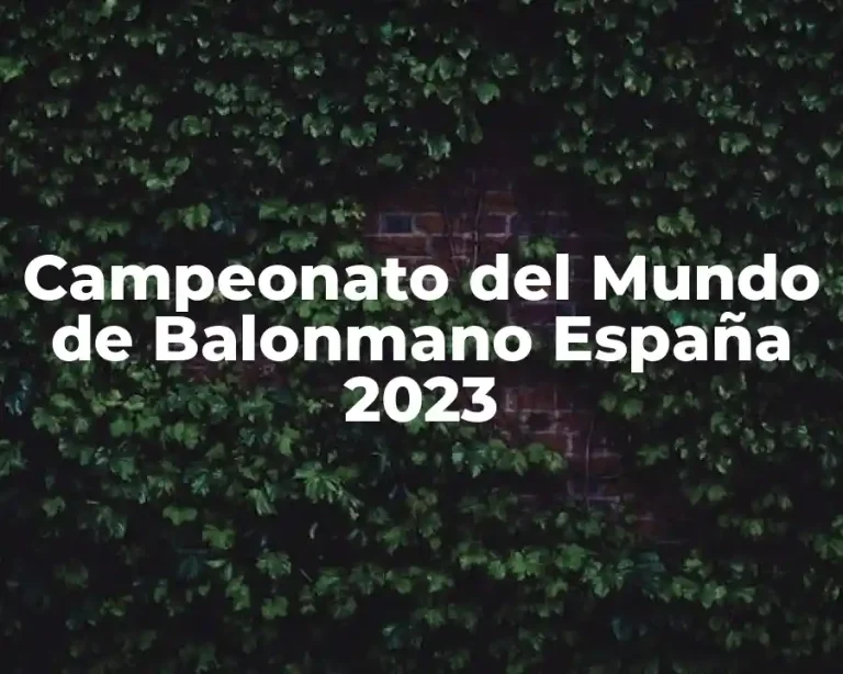 Campeonato del Mundo de Balonmano España 2023