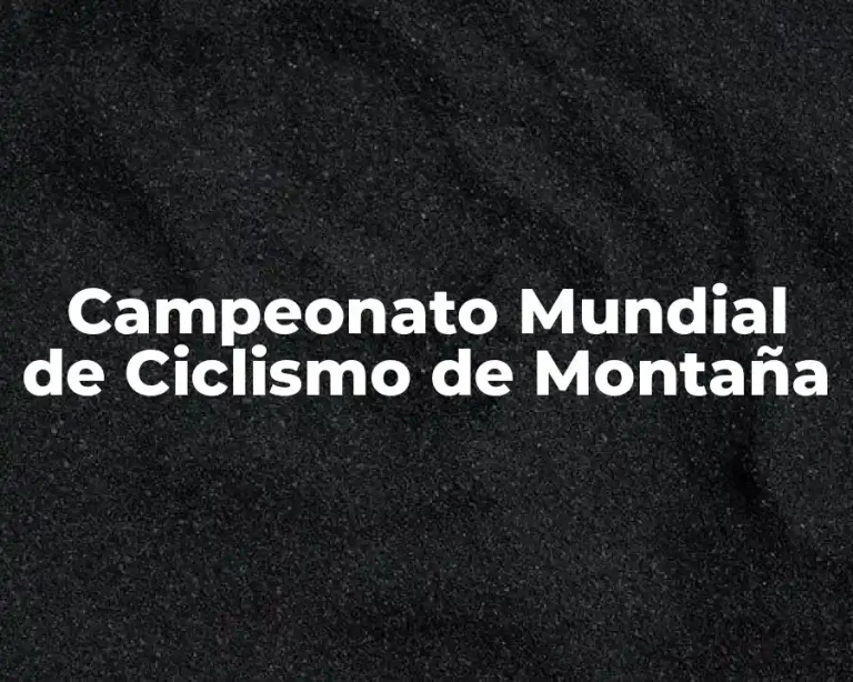Campeonato Mundial de Ciclismo de Montaña