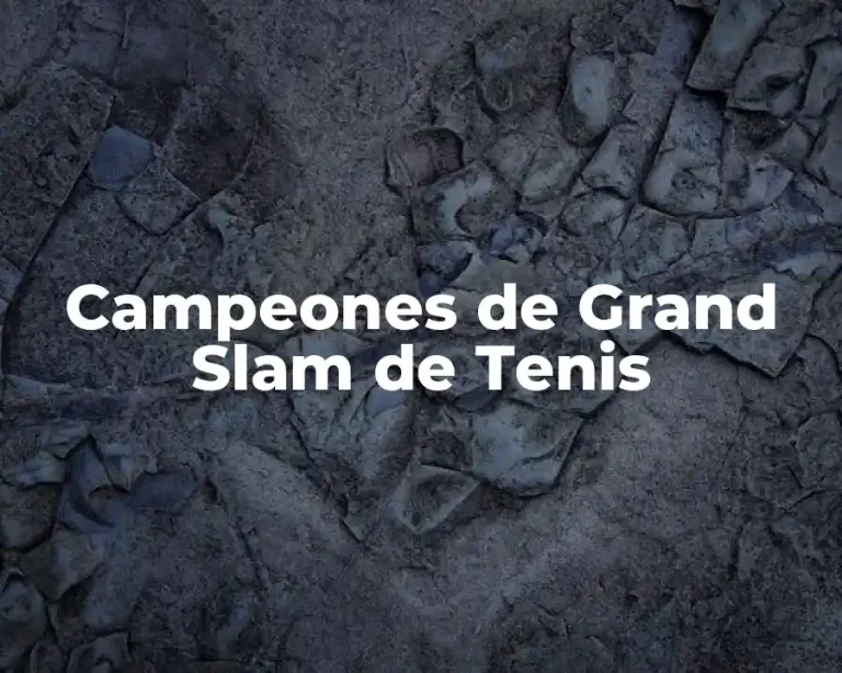 Campeones de Grand Slam de Tenis