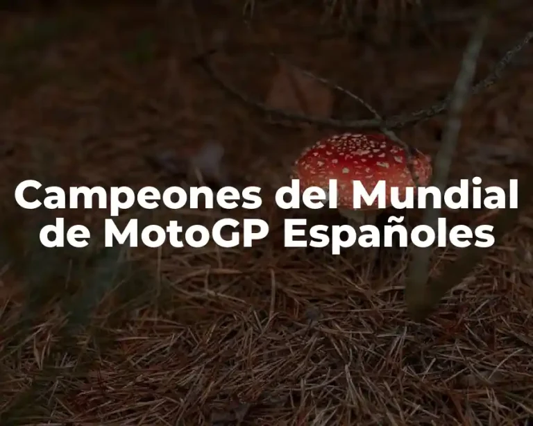 Campeones del Mundial de MotoGP Españoles
