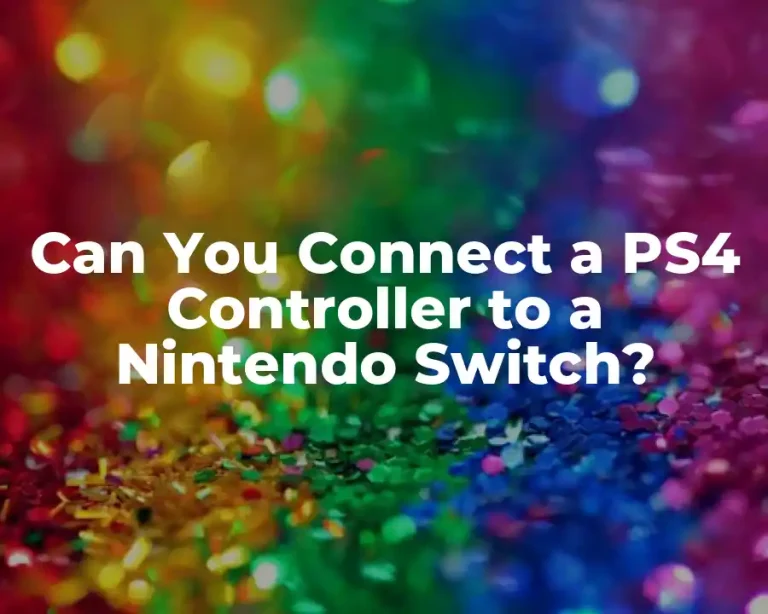 Can You Connect a PS4 Controller to a Nintendo Switch?