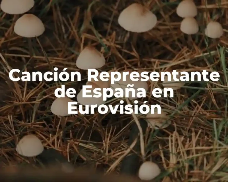 Canción Representante de España en Eurovisión
