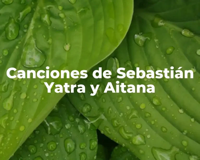 Canciones de Sebastián Yatra y Aitana