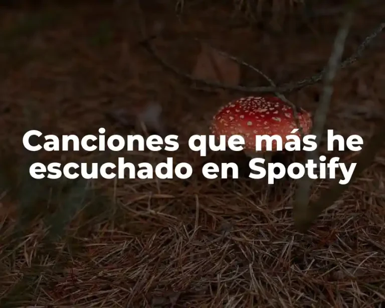 Canciones que más he escuchado en Spotify