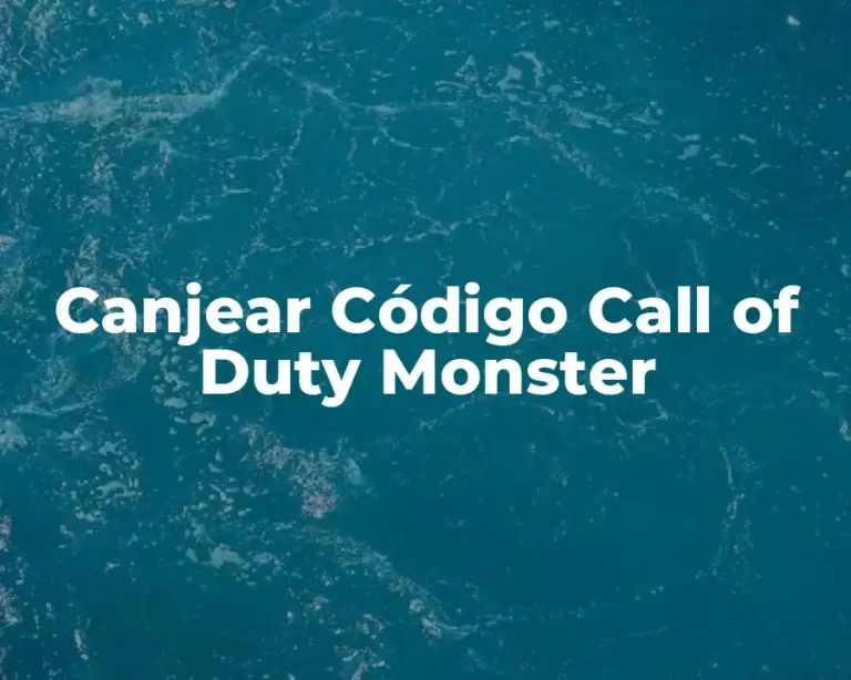 Canjear Código Call of Duty Monster