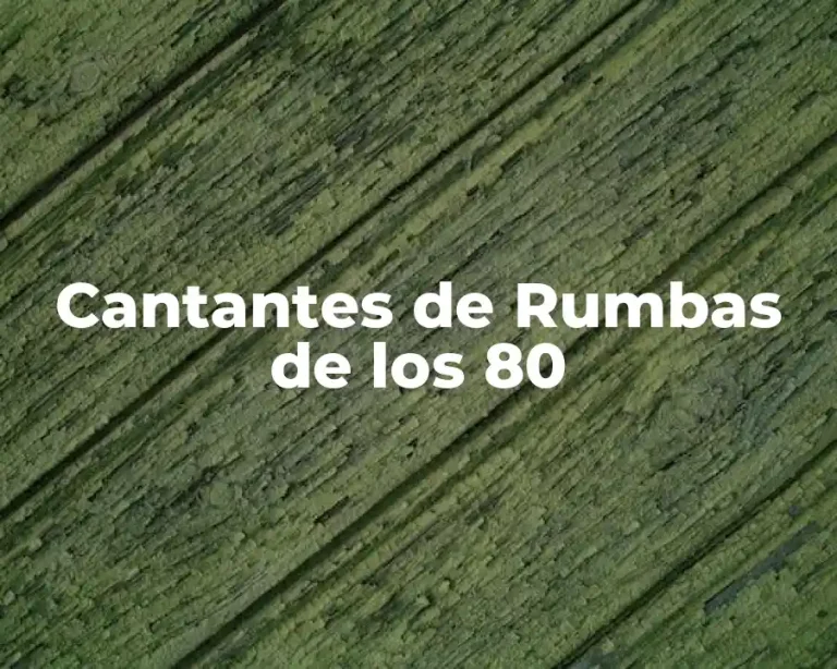 Cantantes de Rumbas de los 80