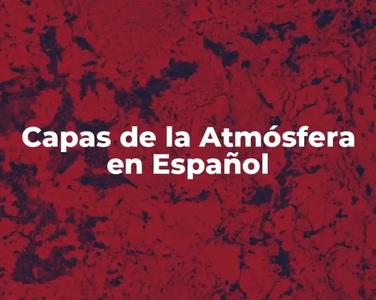 Capas de la Atmósfera en Español