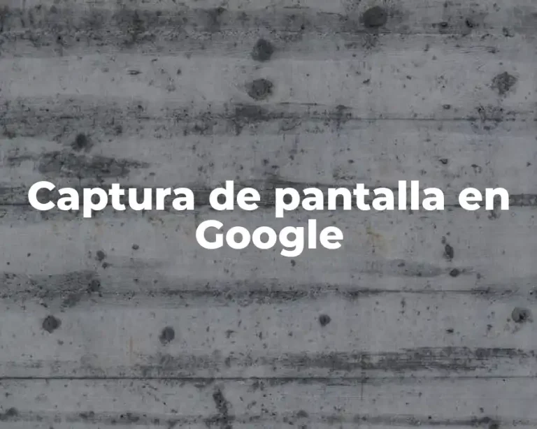 Captura de pantalla en Google
