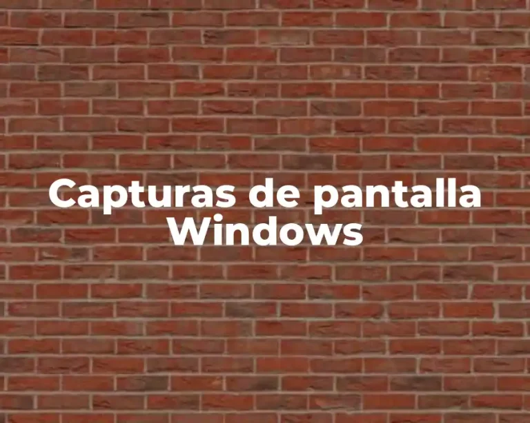 Capturas de pantalla Windows