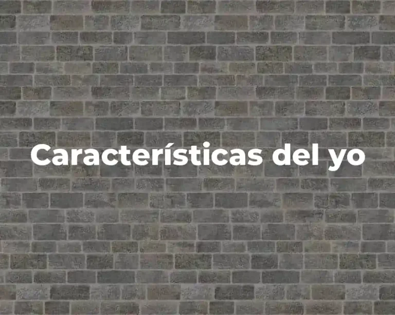 Características del yo