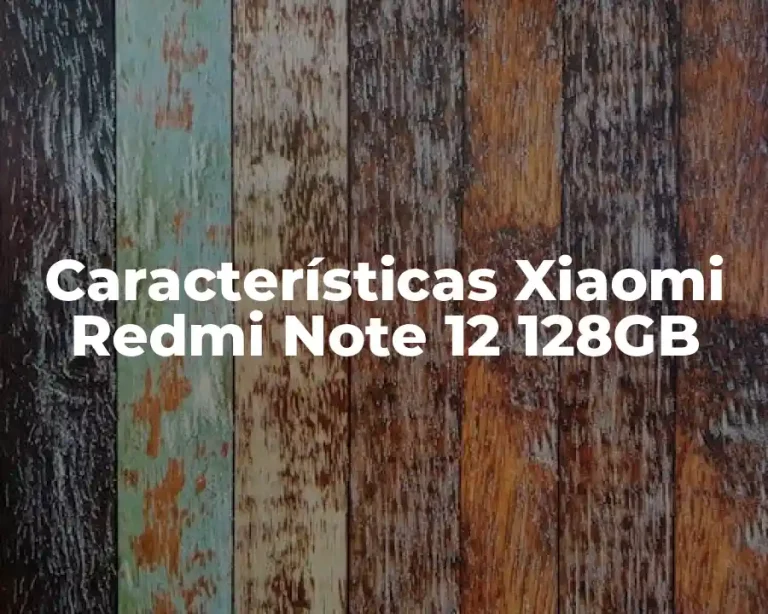 Características Xiaomi Redmi Note 12 128GB