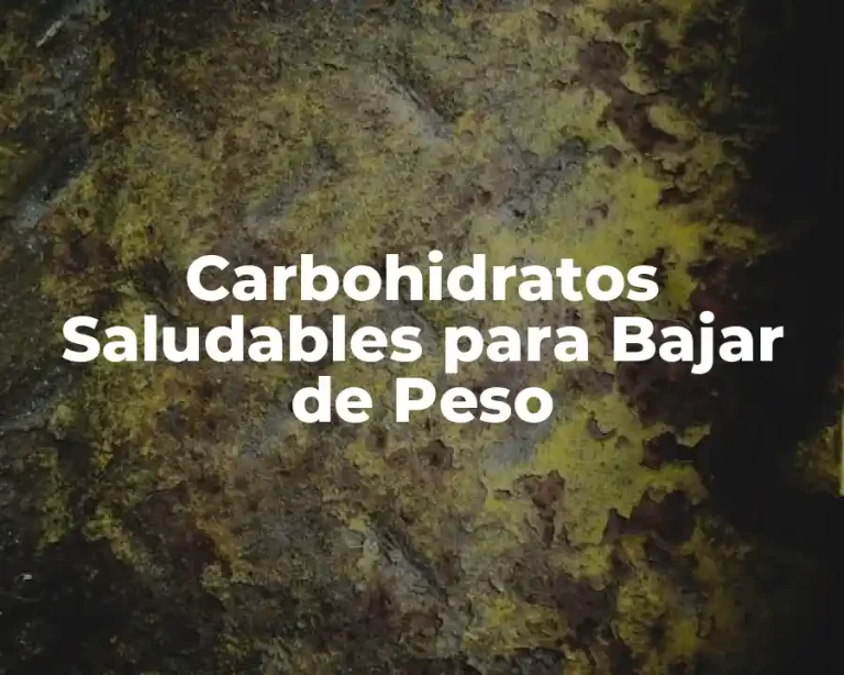 Carbohidratos Saludables para Bajar de Peso