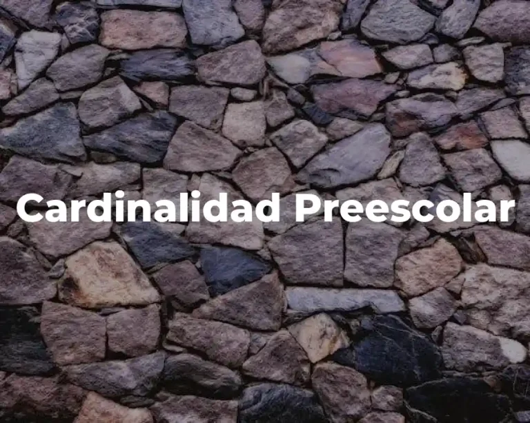 Cardinalidad Preescolar