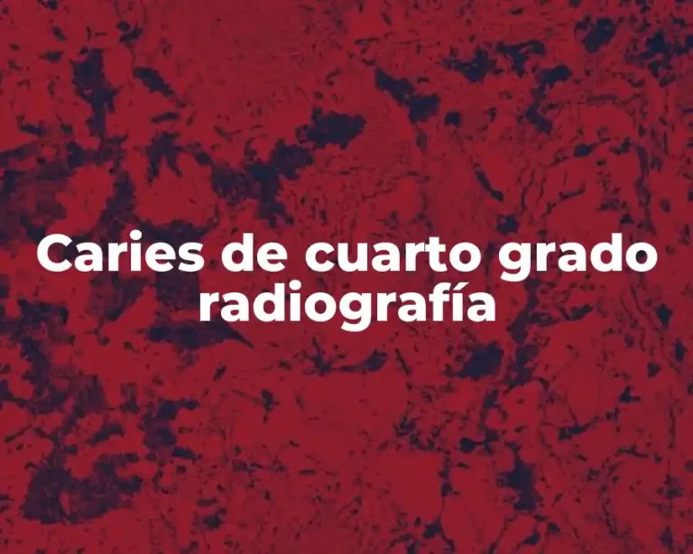 Caries de cuarto grado radiografía