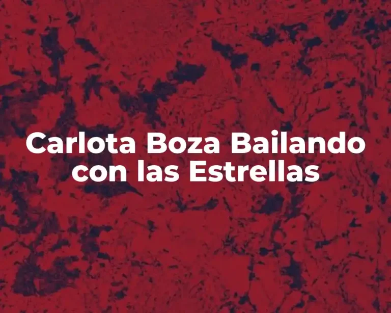 Carlota Boza Bailando con las Estrellas