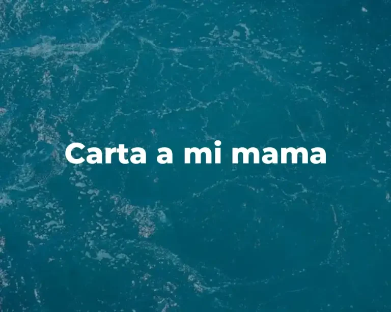Carta a mi mama