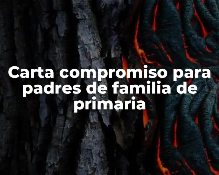 Carta compromiso para padres de familia de primaria