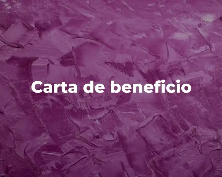 Carta de beneficio