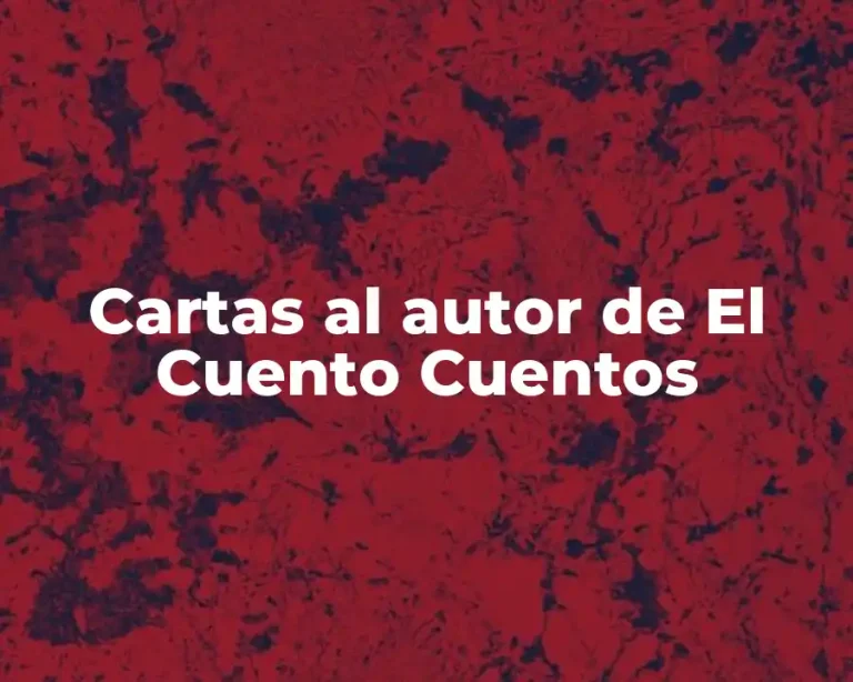 Cartas al autor de El Cuento Cuentos