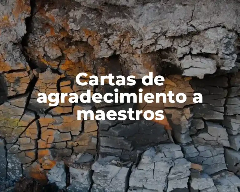 Cartas de agradecimiento a maestros