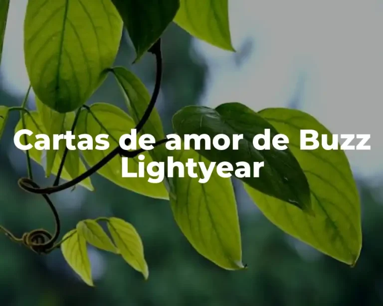 Cartas de amor de Buzz Lightyear