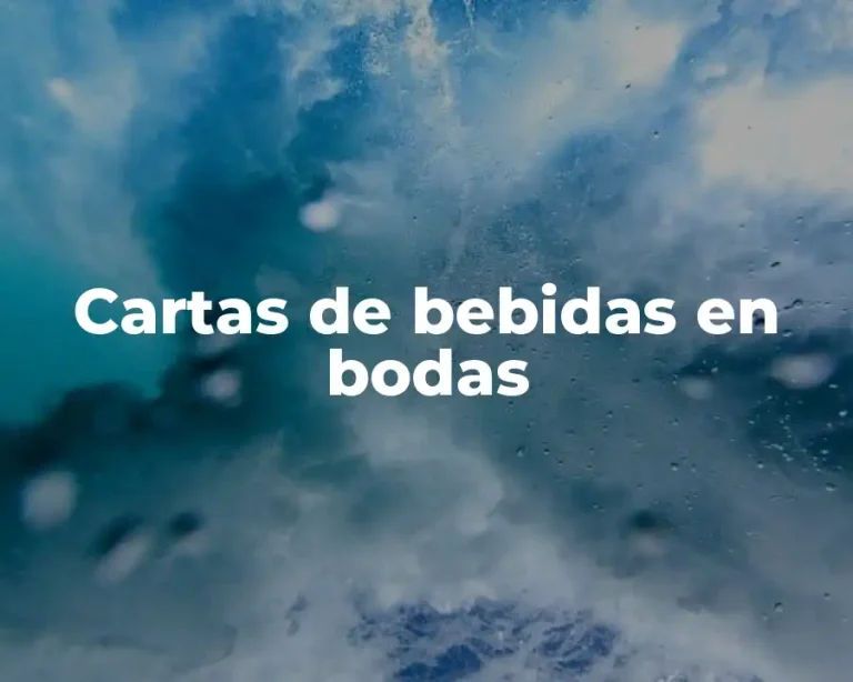 Cartas de bebidas en bodas