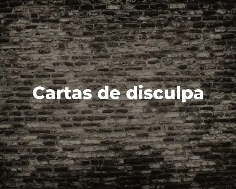 Cartas de disculpa
