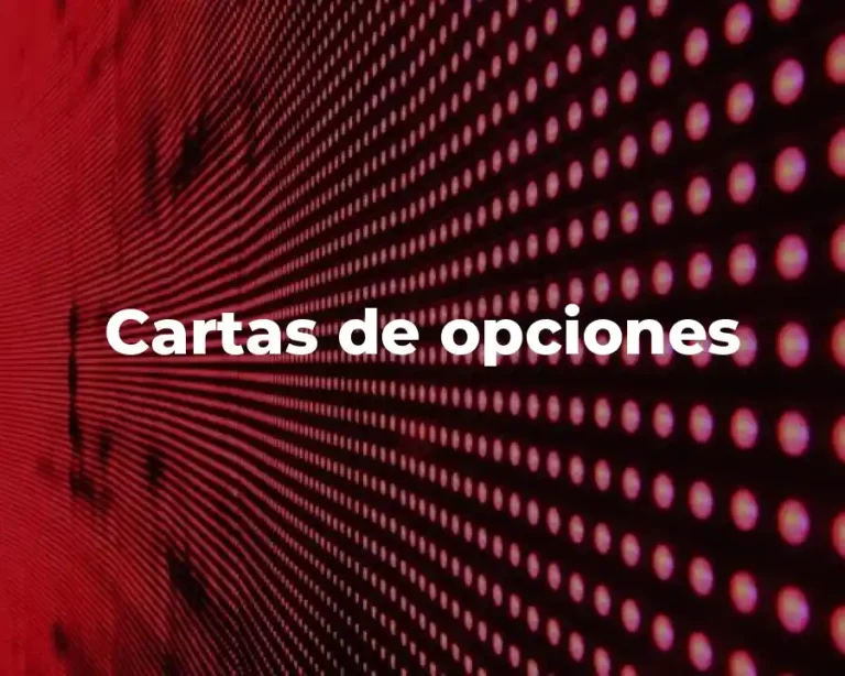 Cartas de opciones