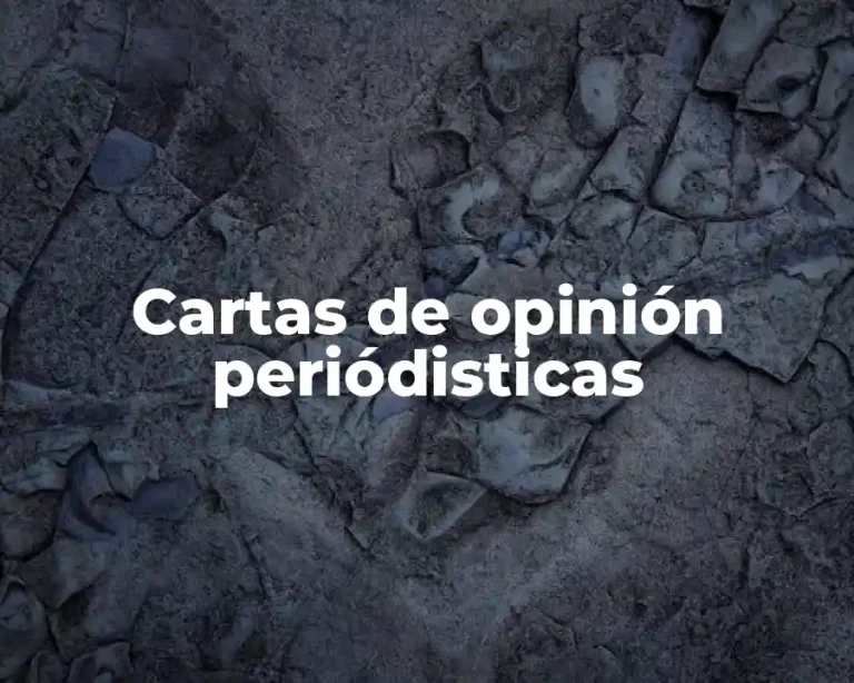 Cartas de opinión periódisticas