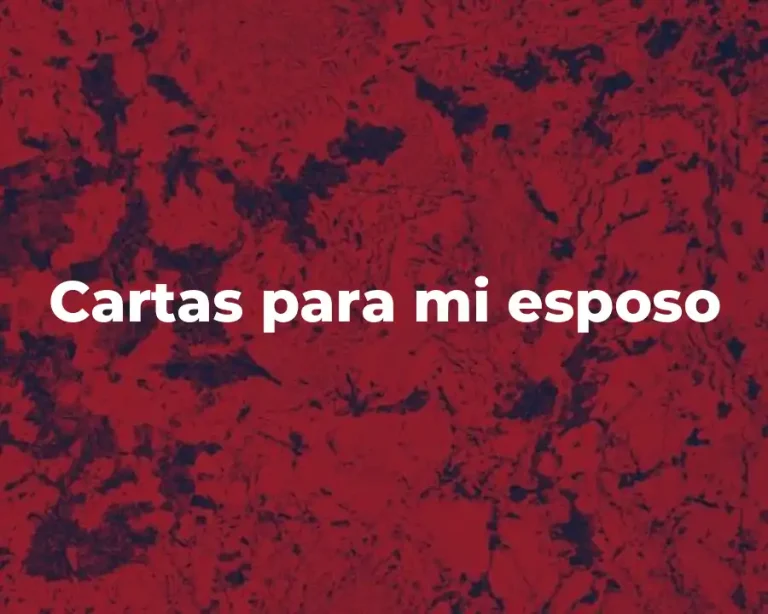 Cartas para mi esposo
