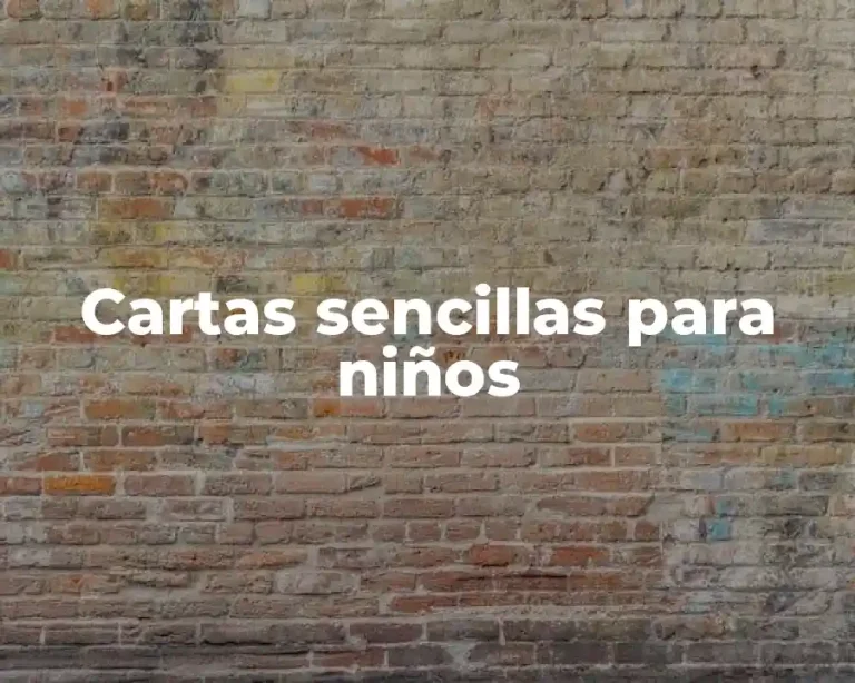 Cartas sencillas para niños