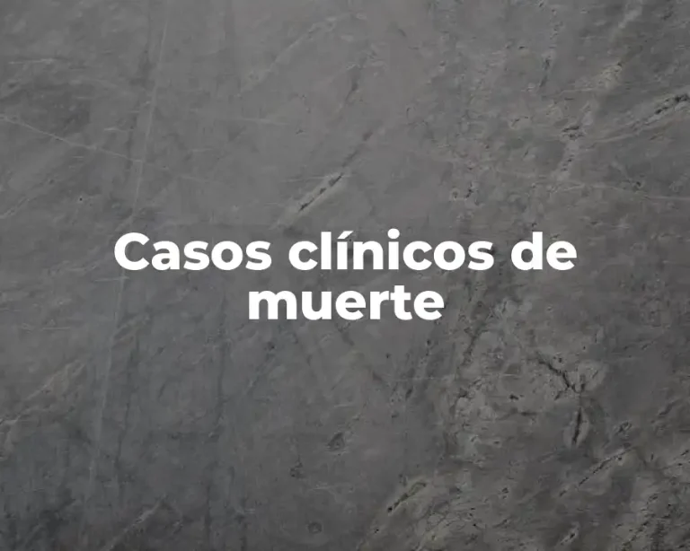 Casos clínicos de muerte