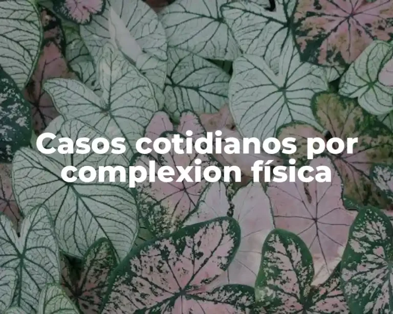 Casos cotidianos por complexion física