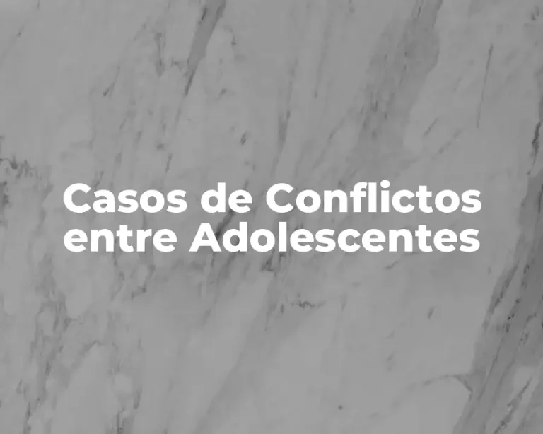 Casos de Conflictos entre Adolescentes