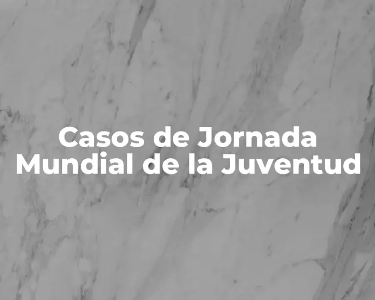Casos de Jornada Mundial de la Juventud