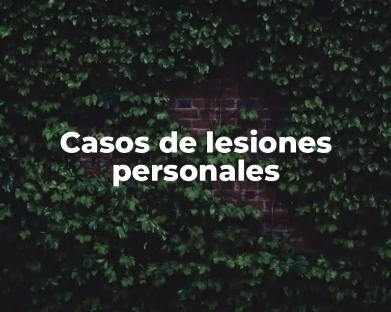 Casos de lesiones personales
