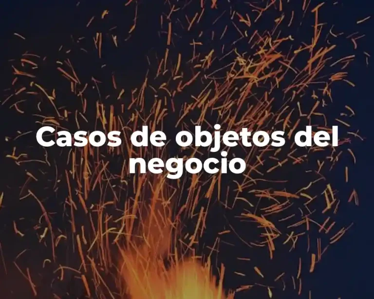 Casos de objetos del negocio