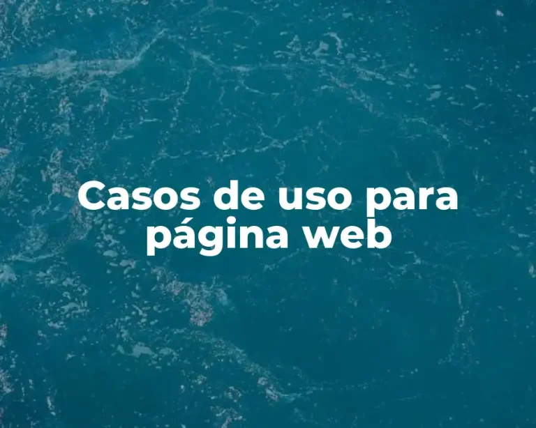 Casos de uso para página web